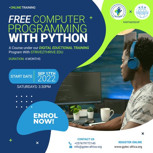 GYTEC-Africa Organizes a 4 months Free Computer Programming with Python!!!